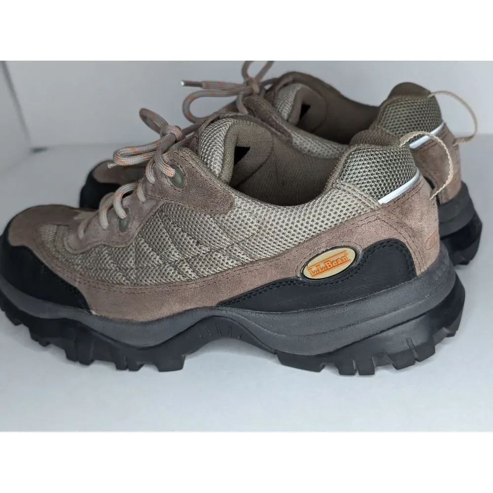 L.L. Bean‎ Men's Outdoor Hiking Ventilated Shoes Size 7.5 Tan/ Orange